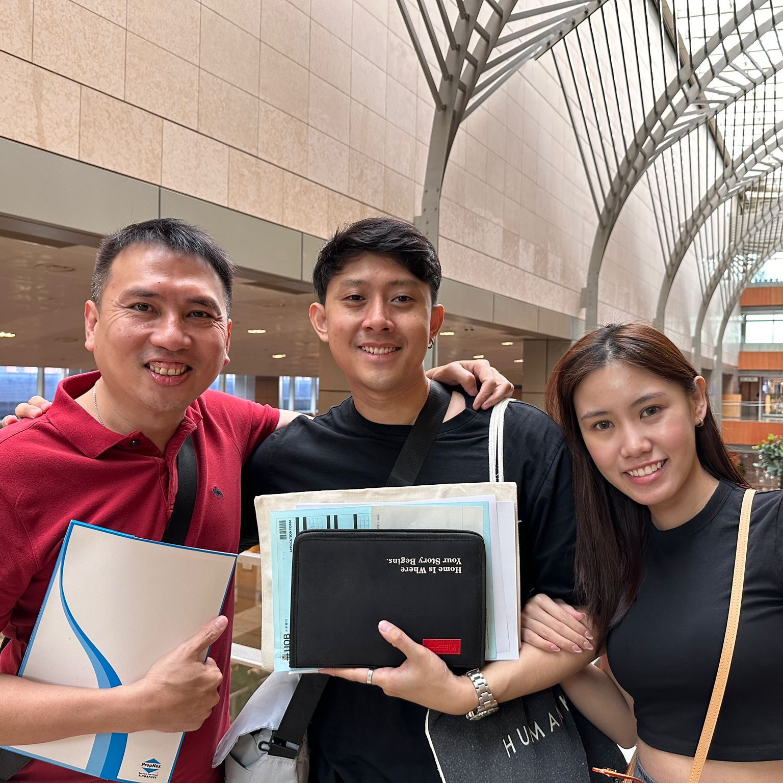 Joe with dinie and june